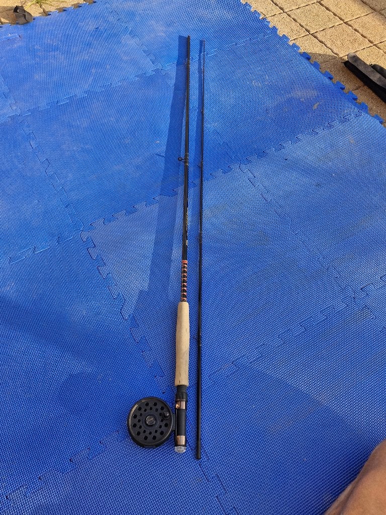 Bifa Bungie Fly 8.5ft Vliegvishengel + Shakespeare Vliegreel, Enlèvement, Utilisé, Ensemble complet