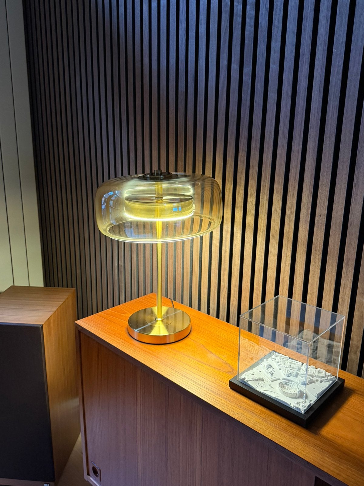Luna Tafellamp Salt & Pepper, Ophalen of Verzenden, Zo goed als nieuw, Glas