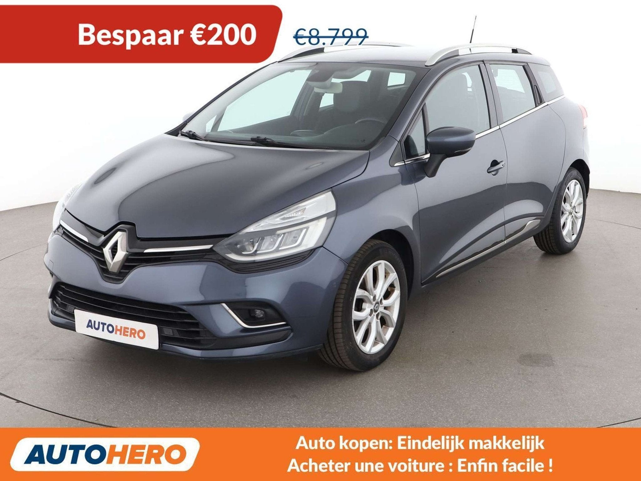 Renault Clio 1.5 dCi Energy Intens (bj 2018), Auto's, Renault, Voorwielaandrijving, Gebruikt, Zwart, Blauw
