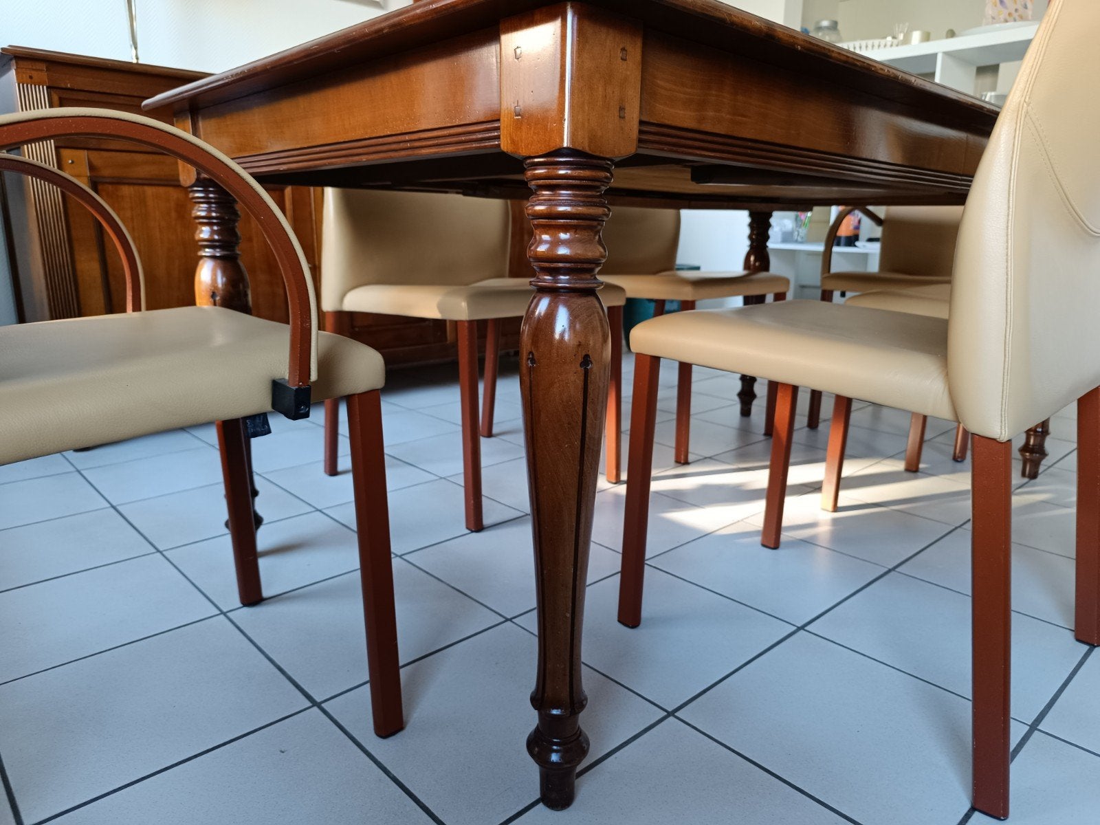 À vendre : très belle salle à manger intemporelle en cerisie, Enlèvement, Comme neuf, Tijdloze chique kerselaar