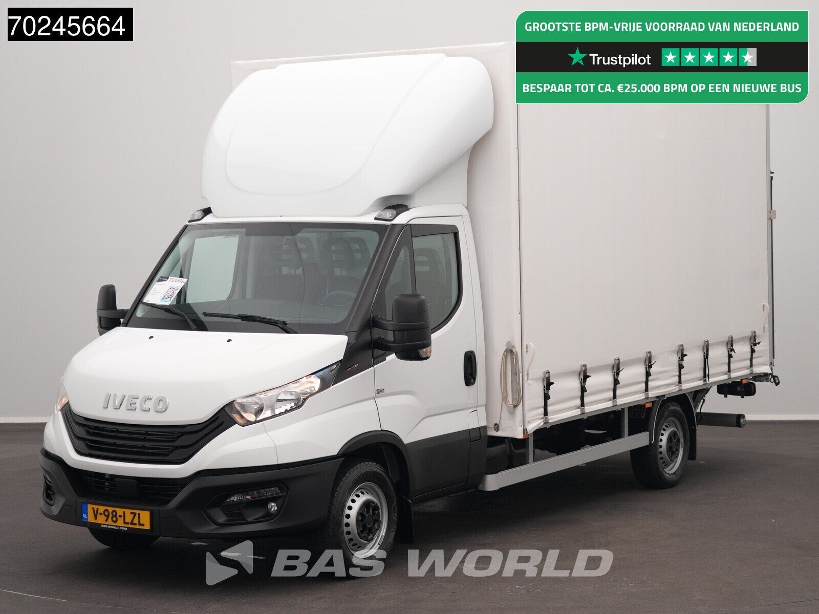 Iveco Daily 35S18 BPM VRIJ! 3.0L Laadklep 180PK Schuifzeilen, Auto's, Stof, Euro 6, 4 cilinders, Iveco