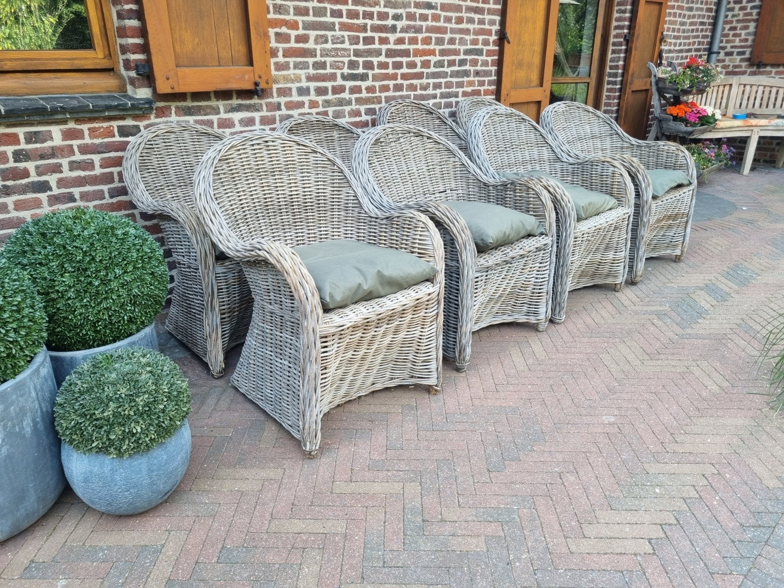 8 chaises de jardin campagnardes art.154/26.3