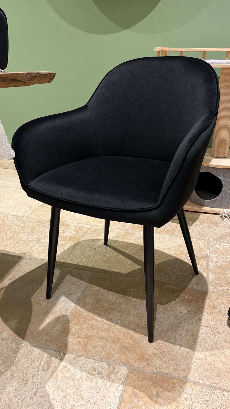 4x nieuwe zwarte eetkamer-/kuipstoelen – 3 nog in verpakking, Ophalen, Overige materialen, Zwart, Nieuw