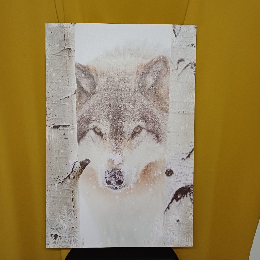 Toile Wolf Luminous, Maison & Meubles, Accessoires pour la Maison | Cadres, 60 cm, 90 cm, Multicolore, Comme neuf