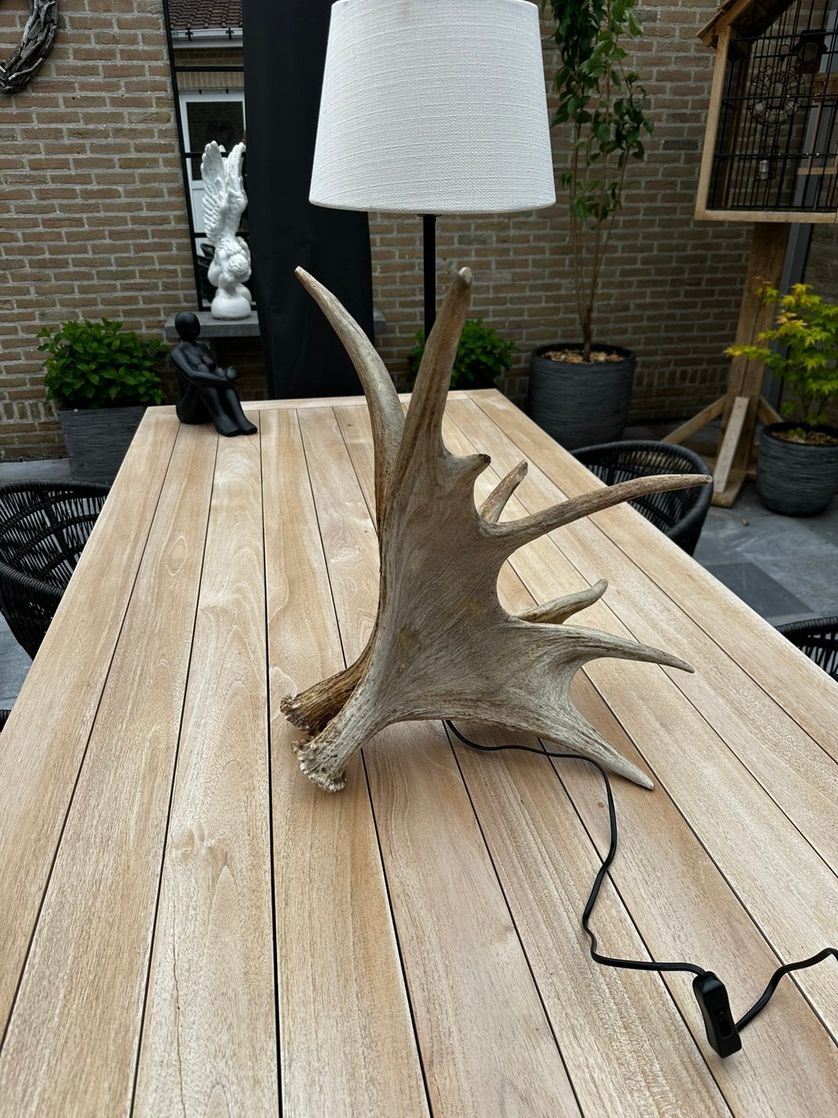 Eland geweien lamp, Antiek en Kunst, Ophalen