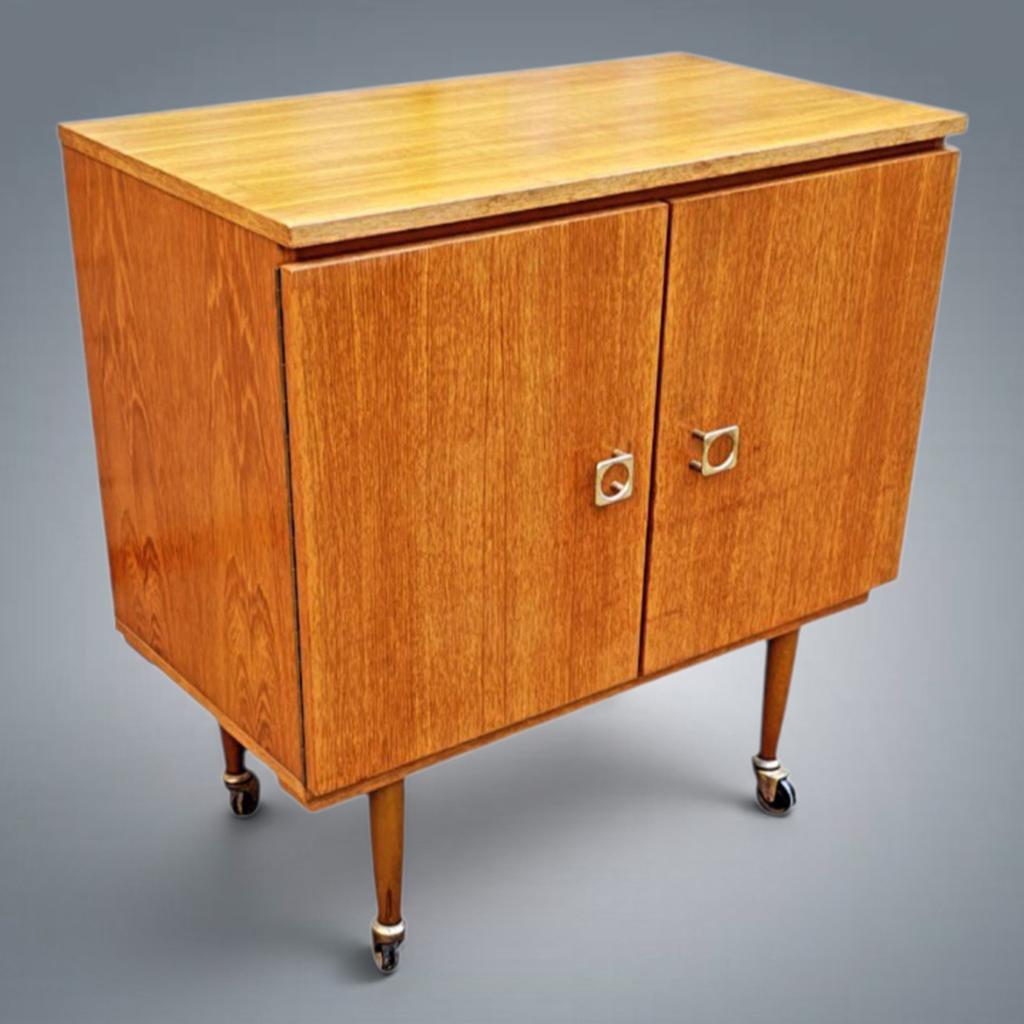 Sideboard Vintage bar en Teck années 1960's, Enlèvement