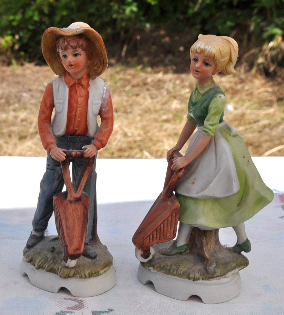 couple de statues jardiniers, Enlèvement ou Envoi, Utilisé, Autres types