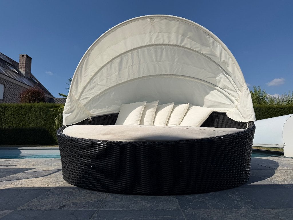 Loungebed, Jardin & Terrasse, Chaises longues, Enlèvement, Utilisé, Rotin, Pliant