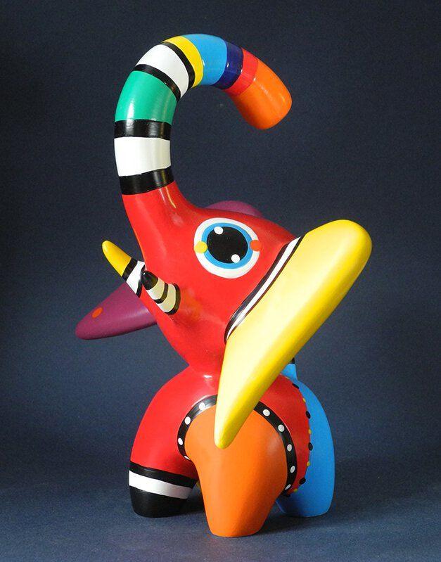 « Hugo - l'éléphant » - Jacky Zegers, Antiquités & Art, Enlèvement, Peint