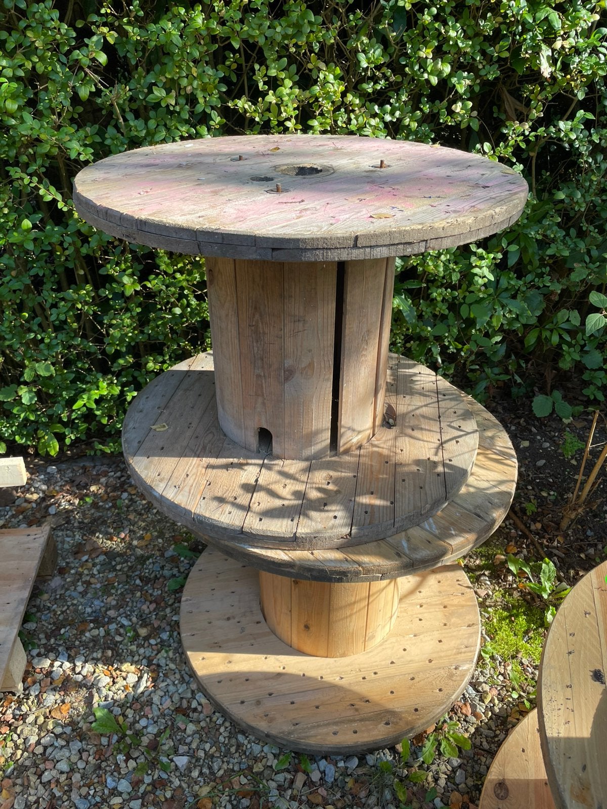 Houten haspel, Tuin en Terras, Ophalen, Gebruikt, Rond, Hout