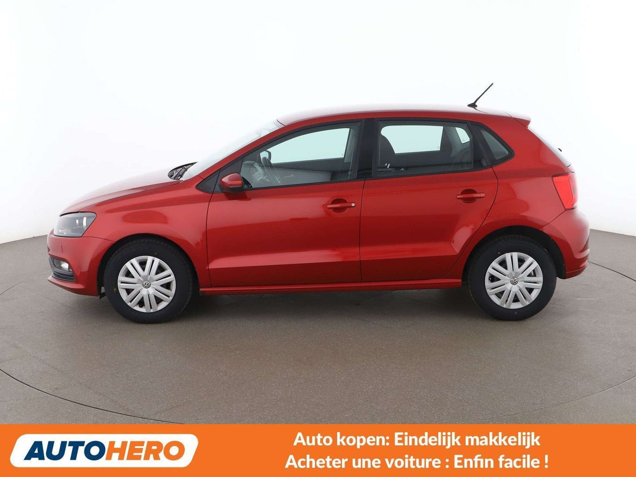 Volkswagen Polo 1.0 Trendline (année de construction 2015), Autos, Rouge, Achat, Noir, 5 portes