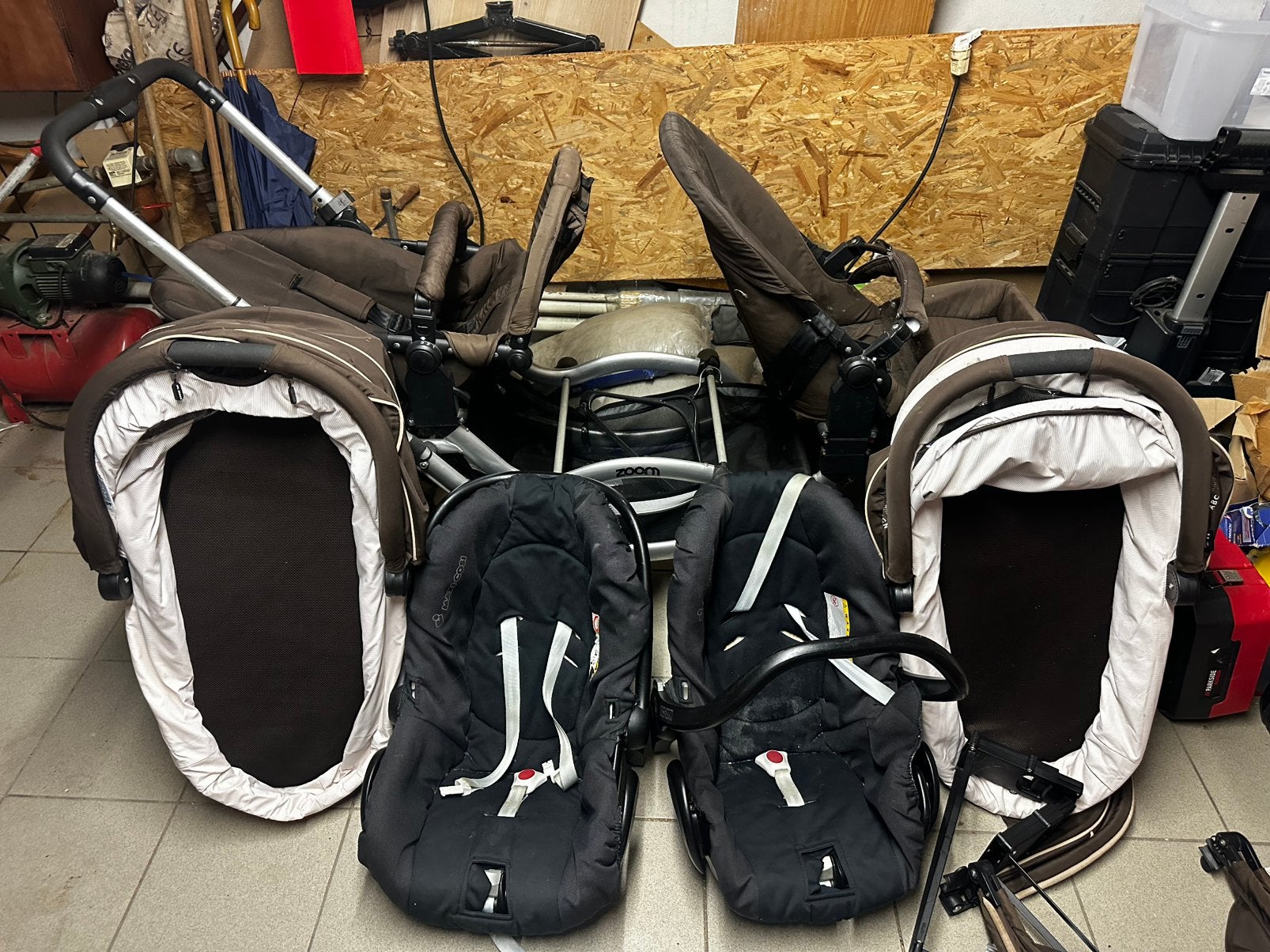 Tweeling buggy, Ophalen, Gebruikt, Duowagen, Combiwagen