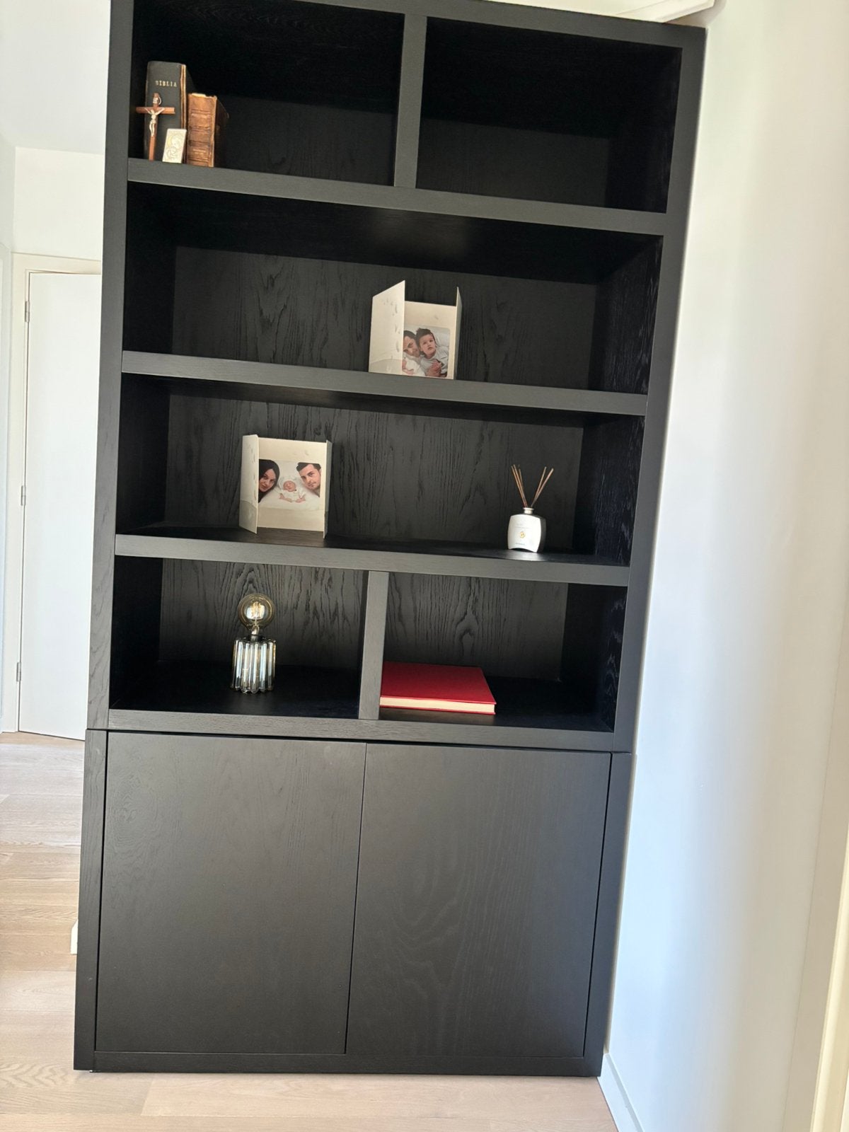 Complete Goossens Barcelona meubelset – zwart eiken –, Huis en Inrichting, Kasten | Boekenkasten, Zo goed als nieuw, Eikenhout
