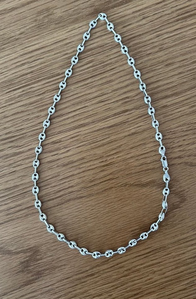 Collier pour homme, argent, 22,5 g., Bijoux, Sacs & Beauté, Enlèvement, Comme neuf, Argent