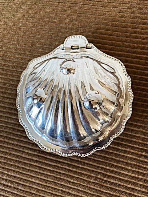 Zilveren kaasschelp, Huis en Inrichting, Overige materialen, Overige typen, Vintage, Ophalen of Verzenden