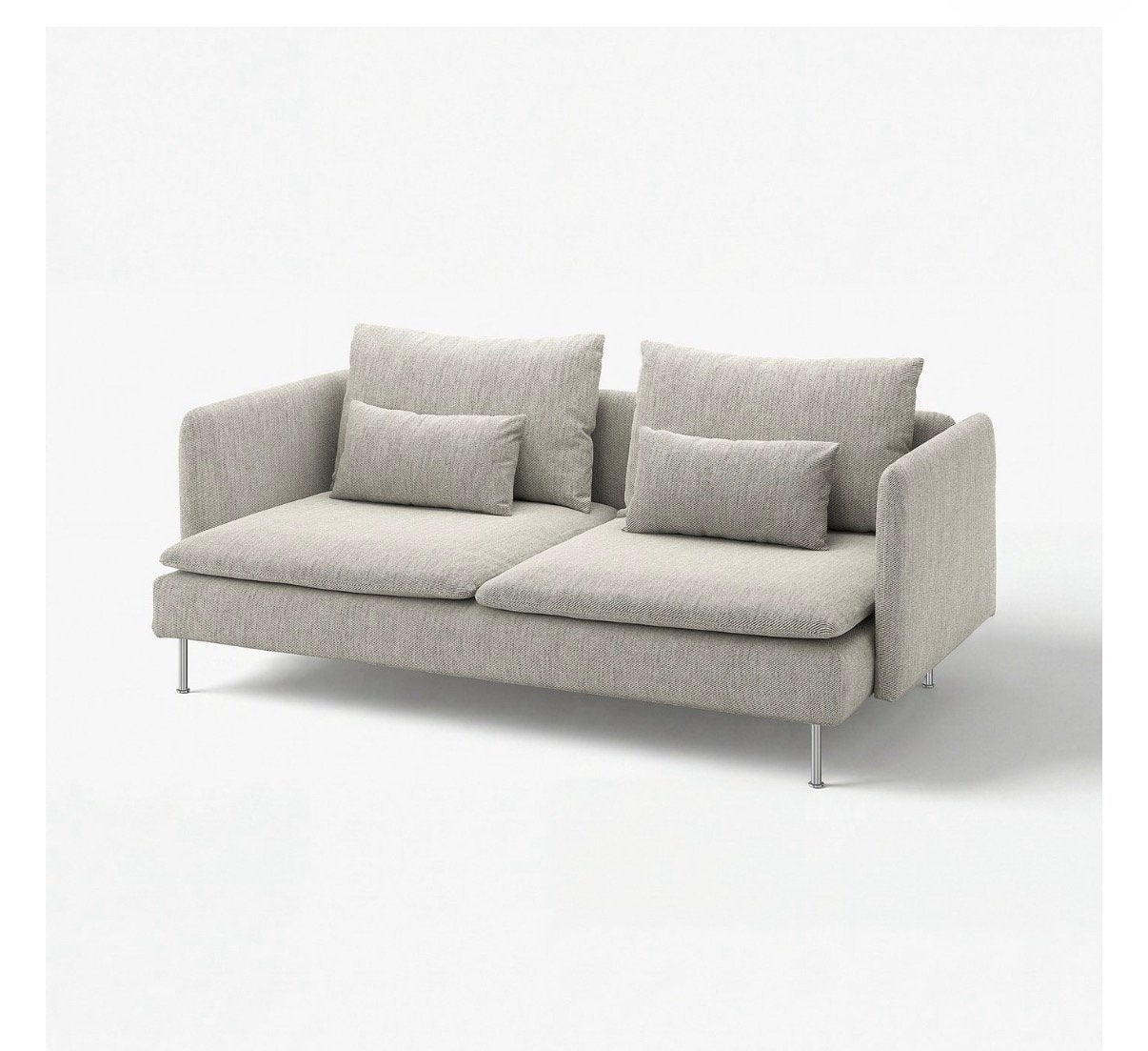 Ikea Söderhamn Canapé + repose-pieds, Enlèvement, Comme neuf, Beige