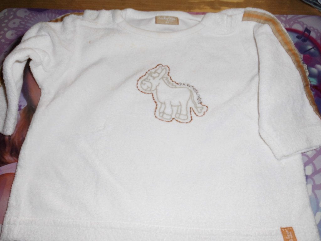 witte t-shirt ducky beau mini 62, Ophalen of Verzenden, Zo goed als nieuw, Jongetje, Shirtje of Longsleeve