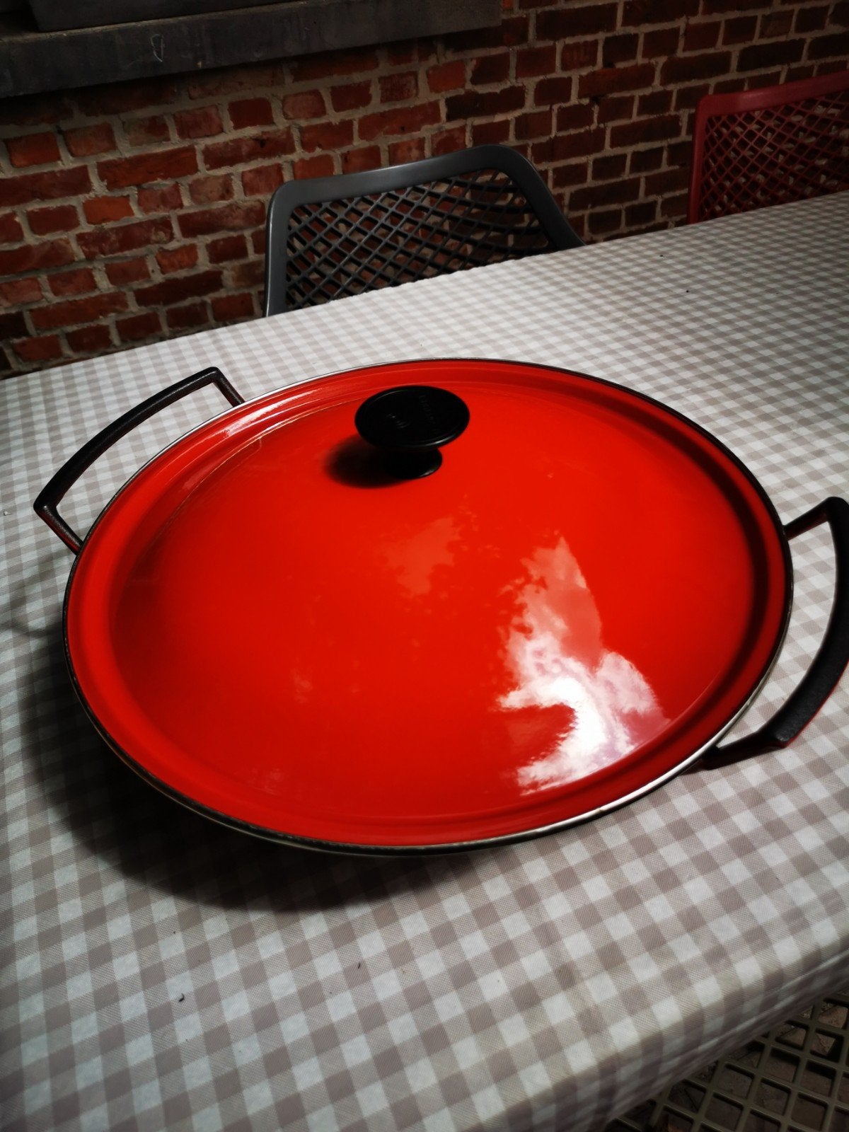 Le creuset wok 36, Huis en Inrichting, Keuken | Potten en Pannen, Met deksel, Ophalen of Verzenden, Wok, Le Creuset