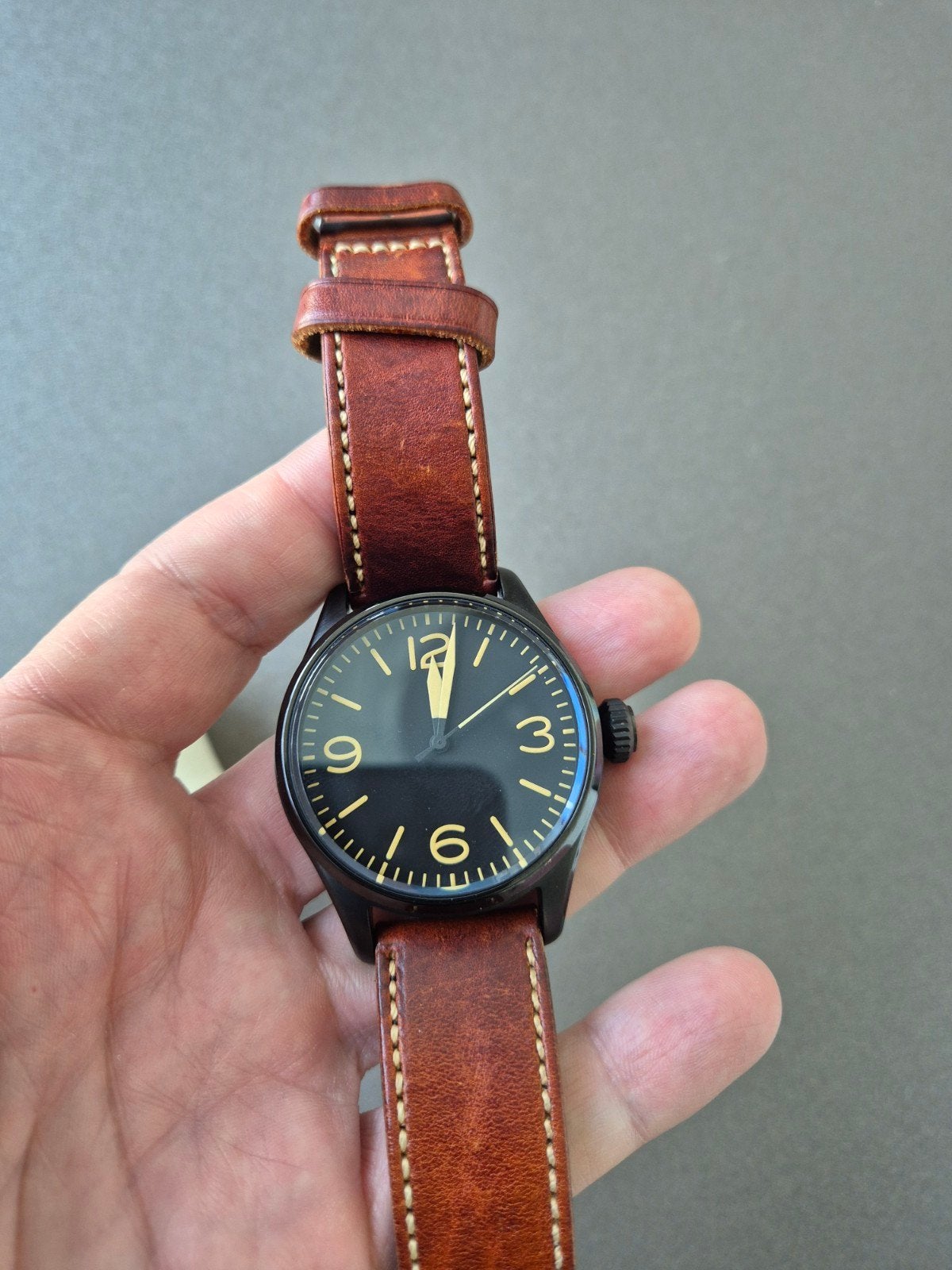 Montre mécanique automatique aviator, Handtassen en Accessoires, Ophalen, Staal, Polshorloge, Overige merken