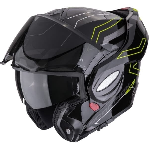SCORPION EXO-Tech Evo Conquer Zwart-Fluo geel, Systeemhelm, Heren, XL, Nieuw zonder kaartje