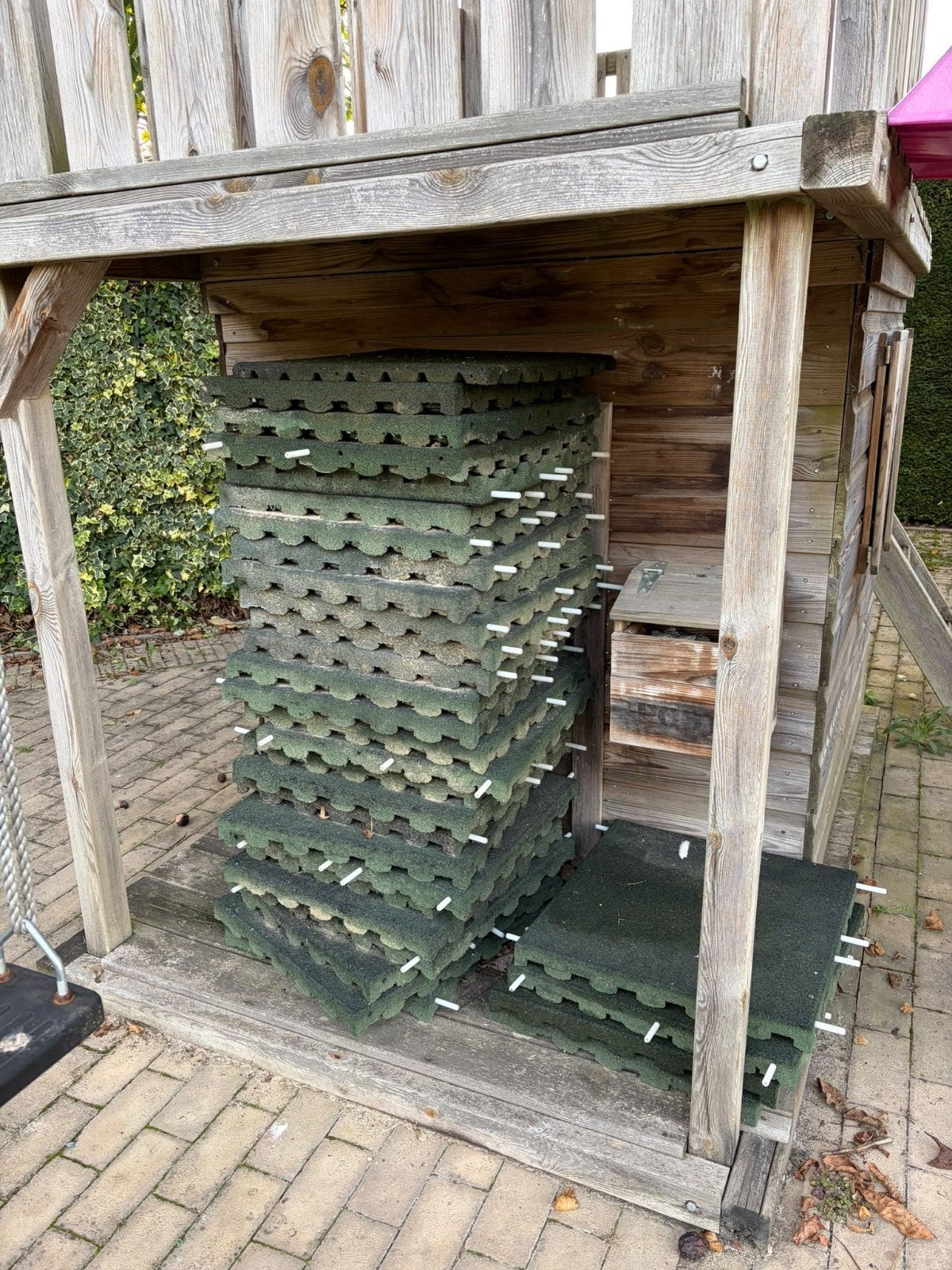 Rubber tegels 50x50x5,5 cm, Tuin en Terras, Ophalen, Gebruikt, Rubber, Overige typen