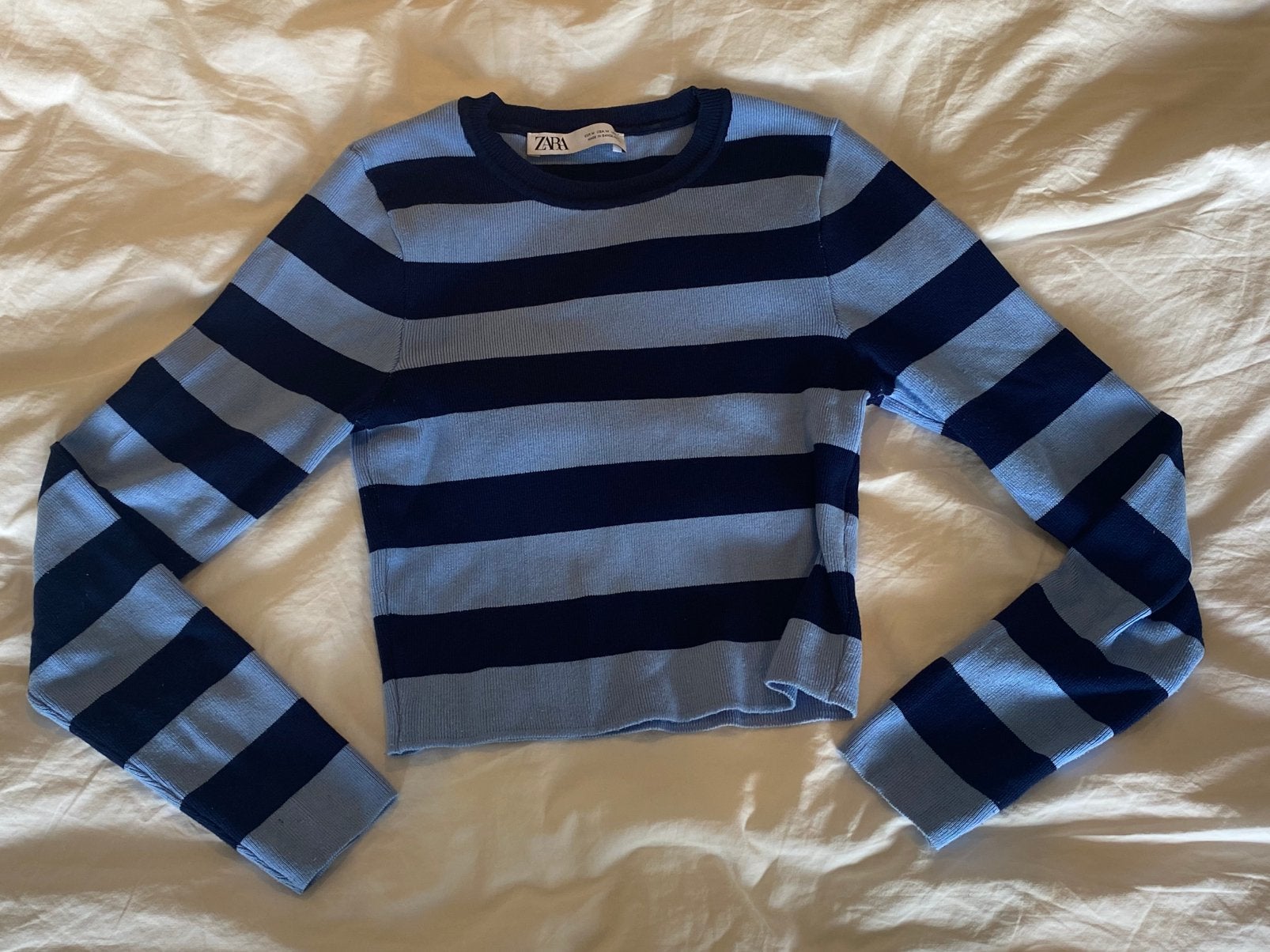 Gestreept truitje ( Zara), Kleding | Dames, Ophalen, Zo goed als nieuw, Maat 38/40 (M), Blauw