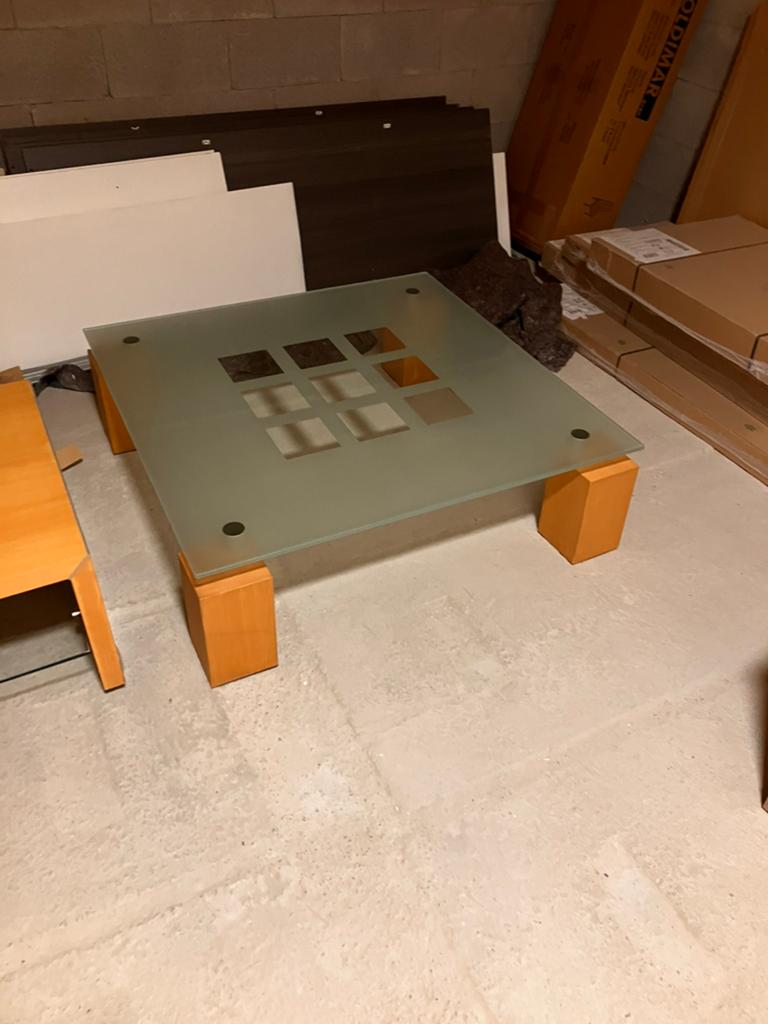 Table basse, Maison & Meubles, Enlèvement, Comme neuf, Verre