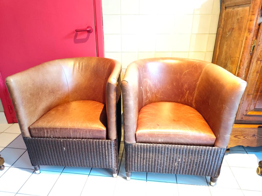 Fauteuils signés Vincent Sheppard, Ophalen, Leer