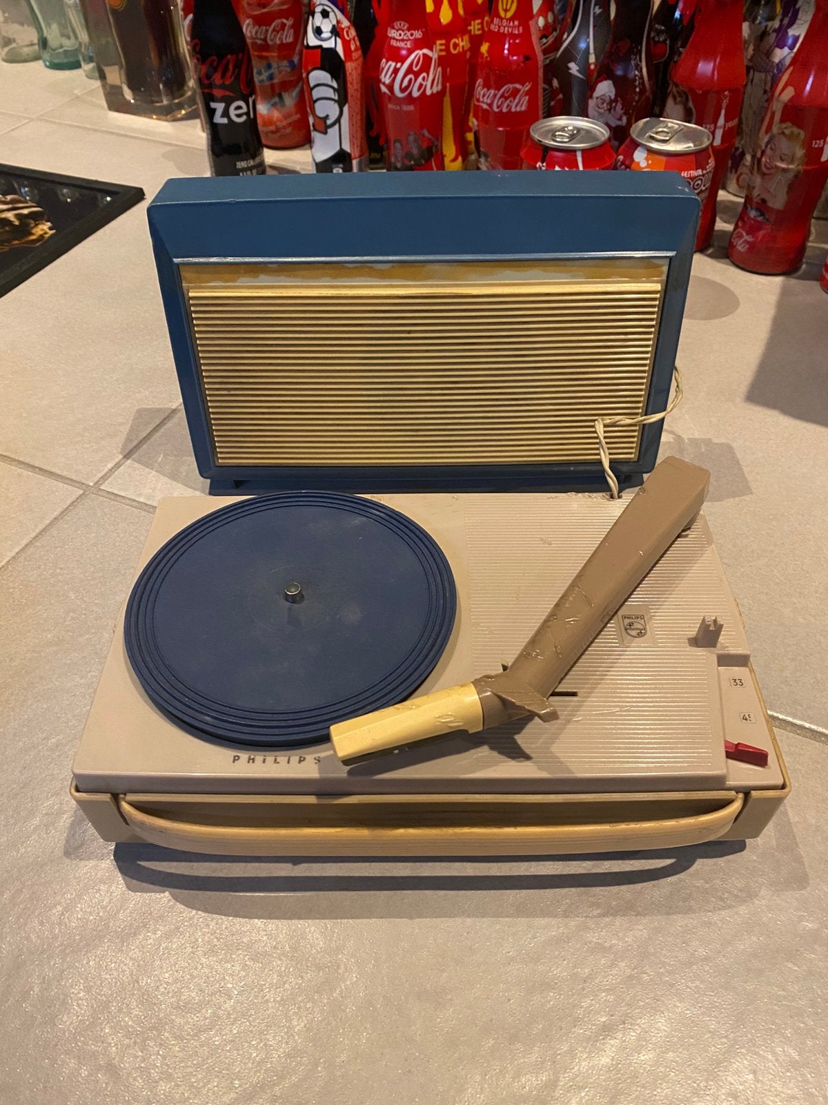 Philips draagbare platenspeler, Audio, Tv en Foto, Platenspelers, Ophalen, Gebruikt
