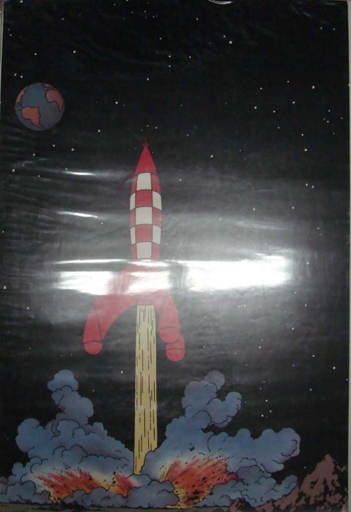 TINTIN AFFICHE DE LA FUSEE, Enlèvement