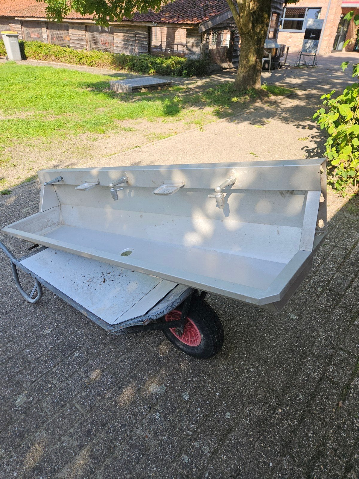 wasbak aluminium 1.70 m, Ophalen, Gebruikt