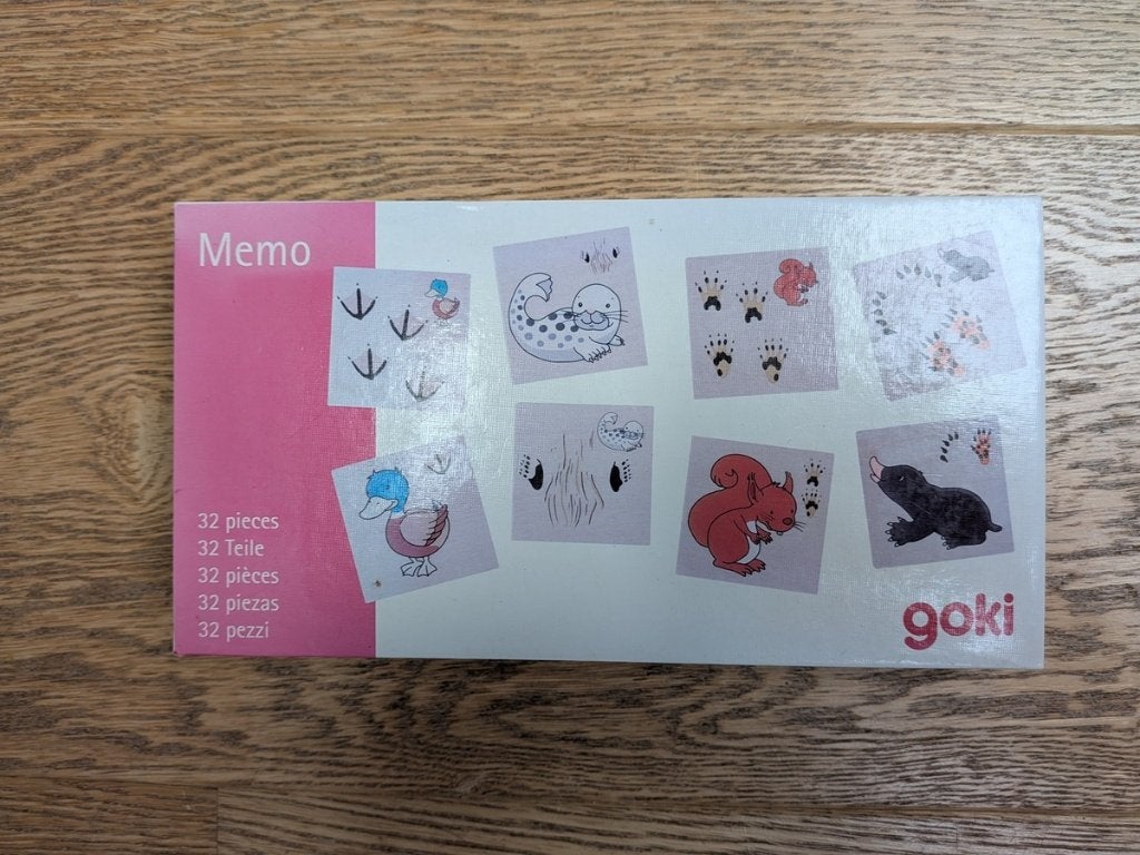 GOKI: jeu mémo traces d' animaux, en bois (3+), Enlèvement, Utilisé