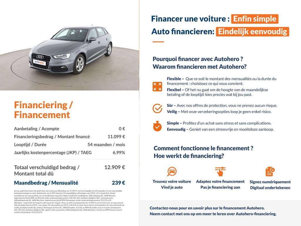 Audi A3 1.6 TDI Ambition (année de construction 2016), Autos, Audi, Argent ou Gris, Achat, Boîte manuelle, Noir