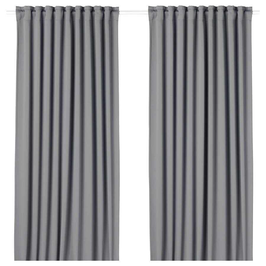 Rideaux occultants IKEA MAJGULL — gris foncé, Maison & Meubles, 300 cm, Gris, Enlèvement ou Envoi, 290 cm