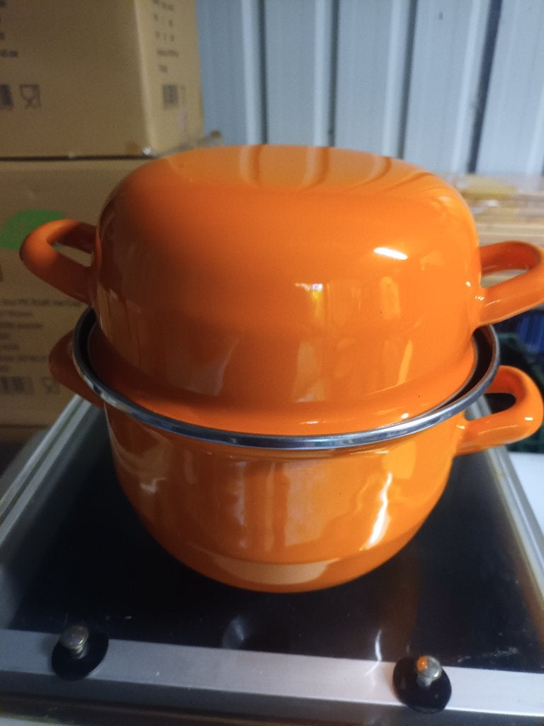 Mosselpotten Oranje nieuw 40 stuks Cosy & Trendy, Ophalen, Vaatwasserbestendig, Nieuw, Kookpan
