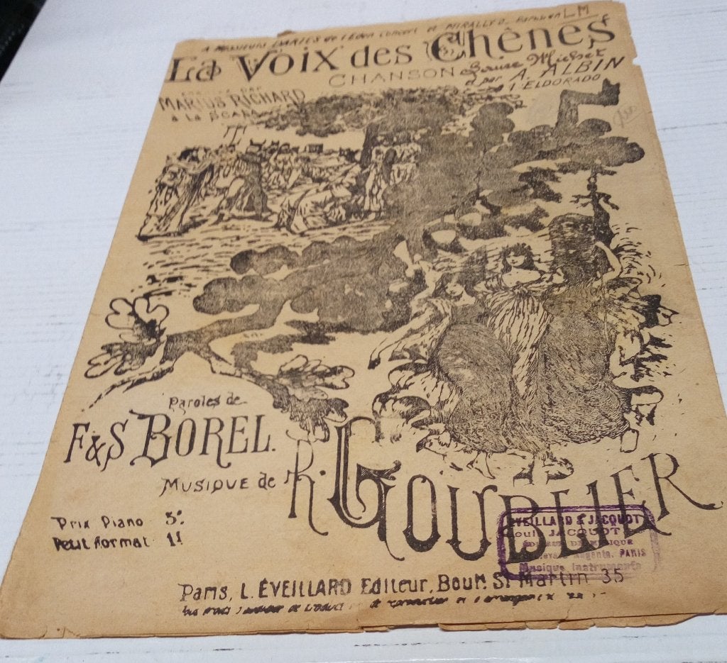 Partition La voix des chênes - GOUBIER (1888?), Musique & Instruments, Enlèvement ou Envoi