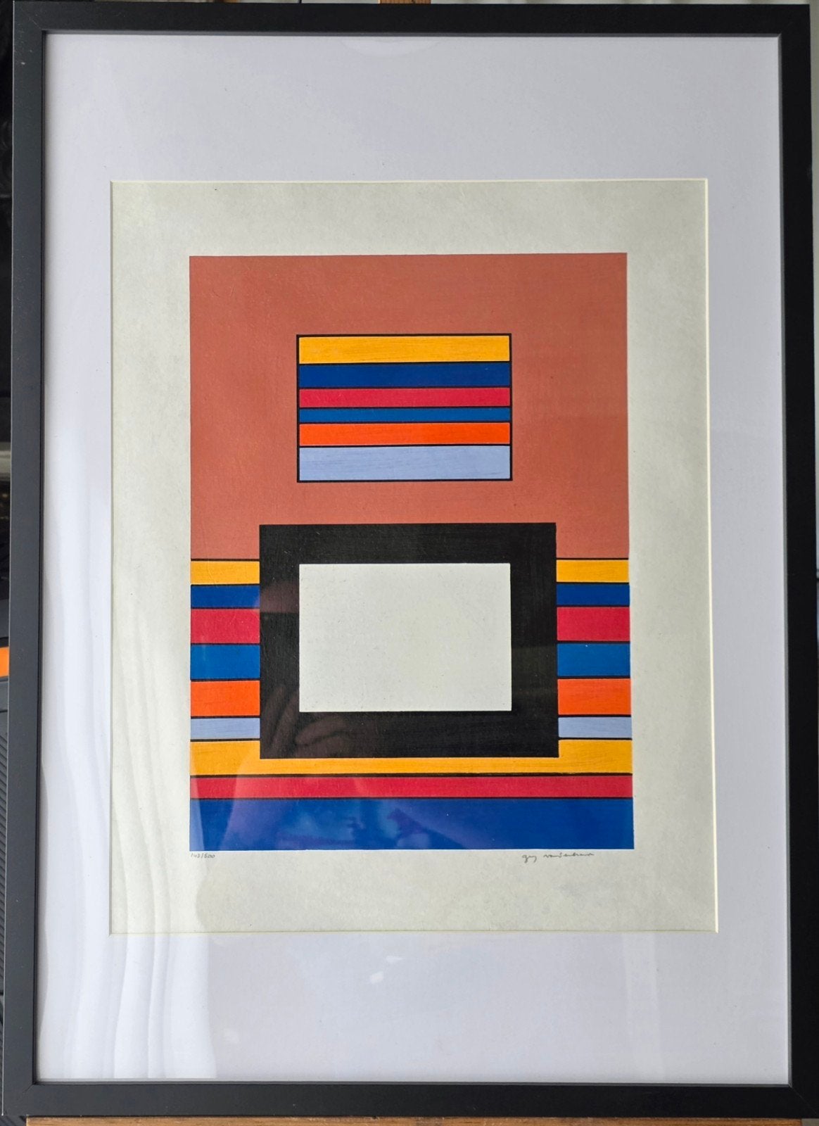 guy vandenbrande, Antiek en Kunst, Genummerd, Ophalen of Verzenden, Abstract, Zeefdruk
