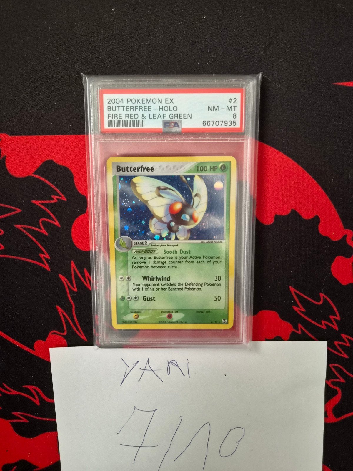butterfree fire red & leaf green holo psa 8, Ophalen of Verzenden