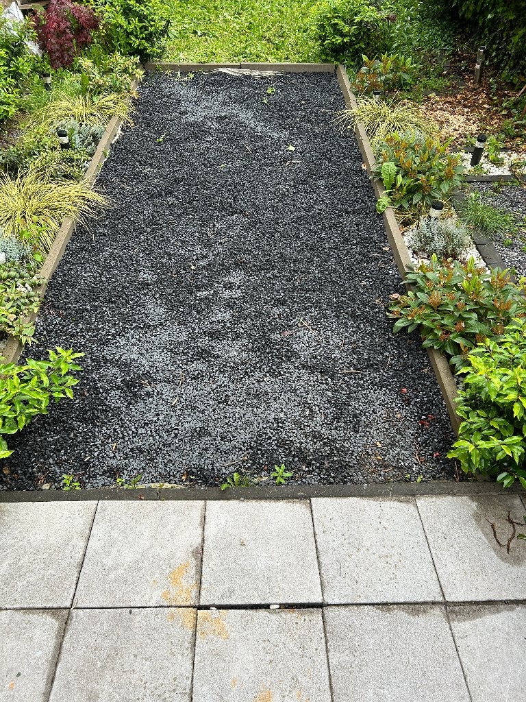 Kiezels (2m x 5,5m), Tuin en Terras, Grind, Keien en Split, Zo goed als nieuw, Grind, Antraciet, Overige materialen, Ophalen