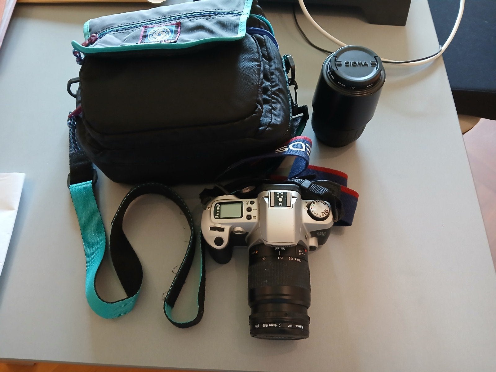 appareil photo argentique EOS 500 N avec 2 objectifs et sac, TV, Hi-fi & Vidéo, Appareils photo analogiques, Comme neuf, Reflex miroir