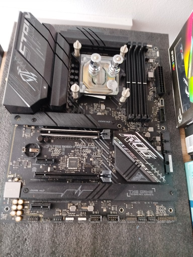 Carte mère+ waterblock, Informatique & Logiciels, Comme neuf, Enlèvement, ATX, DDR5
