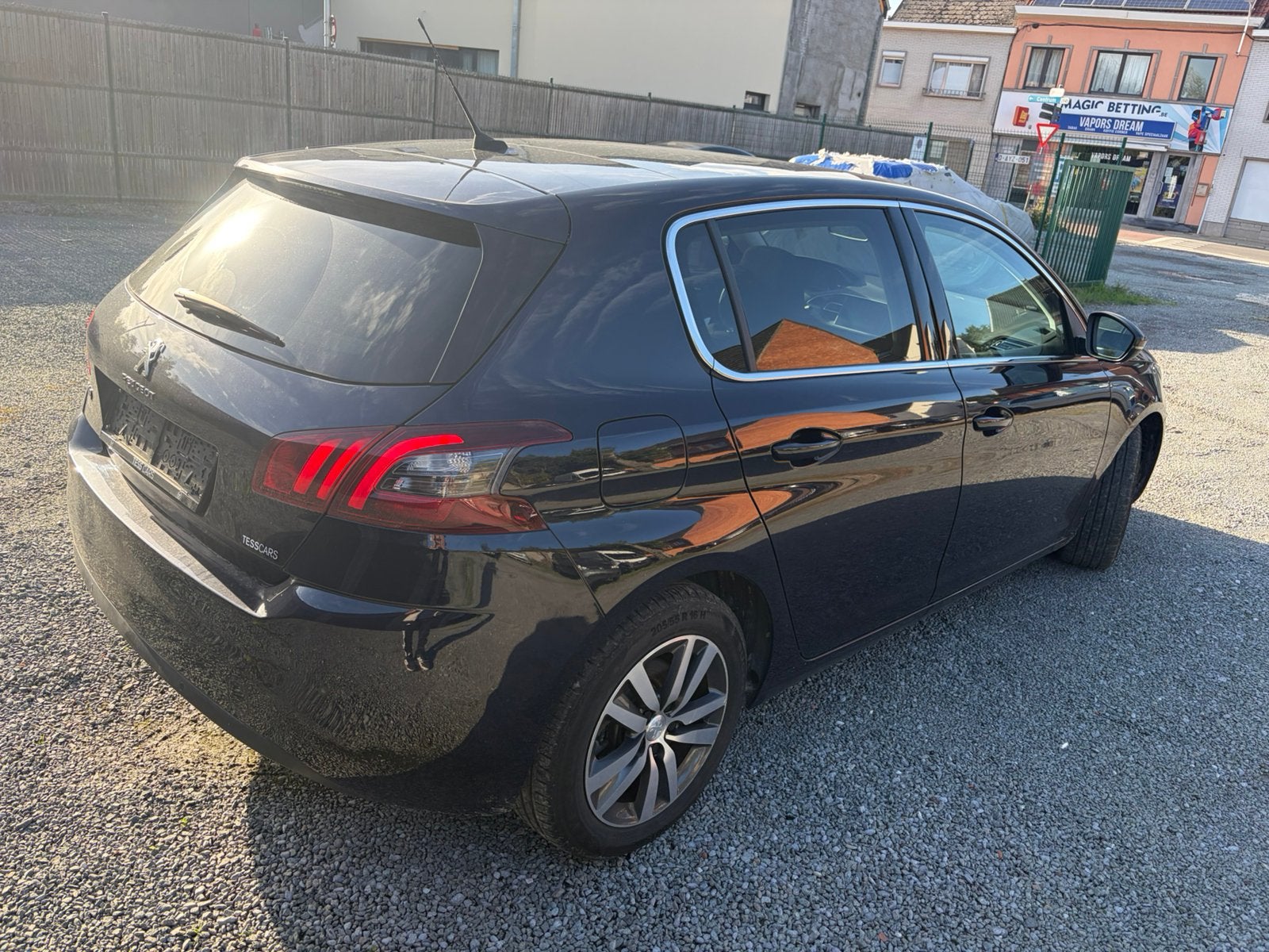 Peugeot 308 allure 1.2i blanco gekeurd, Auto's, Voorwielaandrijving, Euro 6, Blauw, Leder en Stof