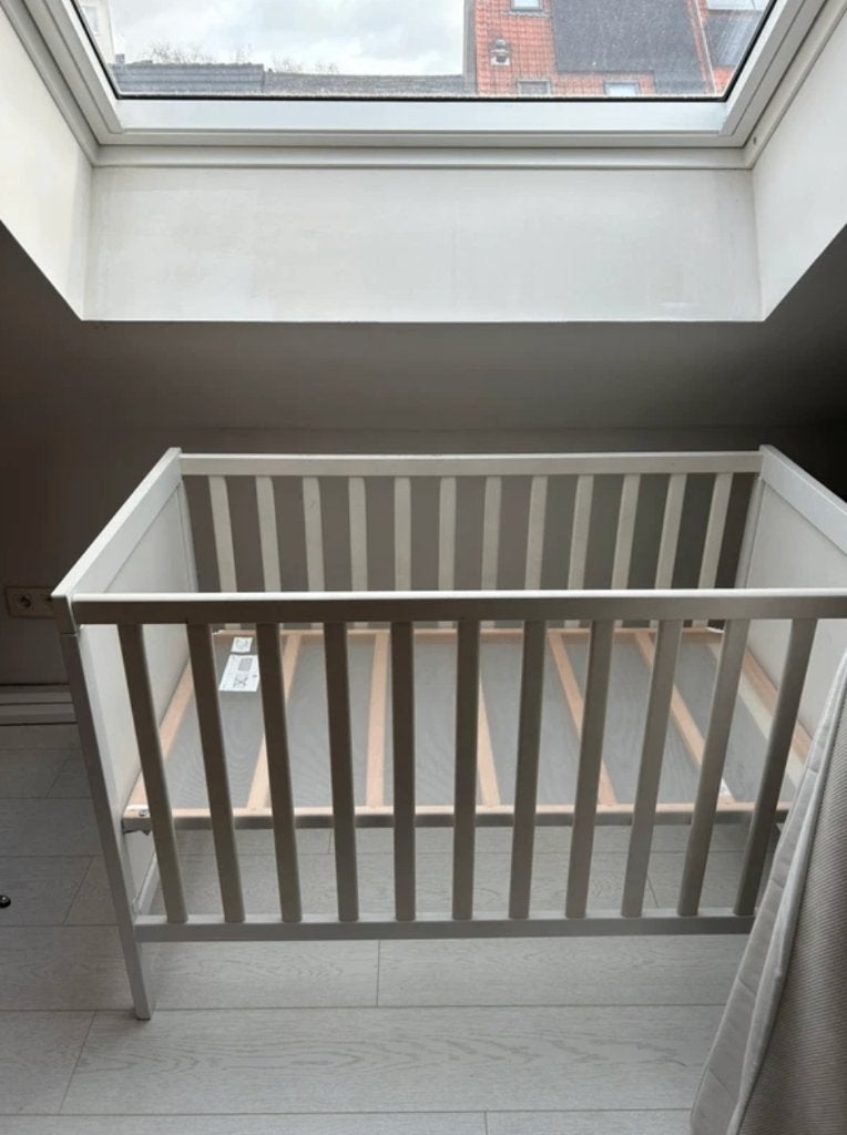 Babybedje IKEA Sundvik, Kinderen en Baby's, Kinderkamer | Bedden, Ophalen, Gebruikt, Minder dan 140 cm, Minder dan 70 cm
