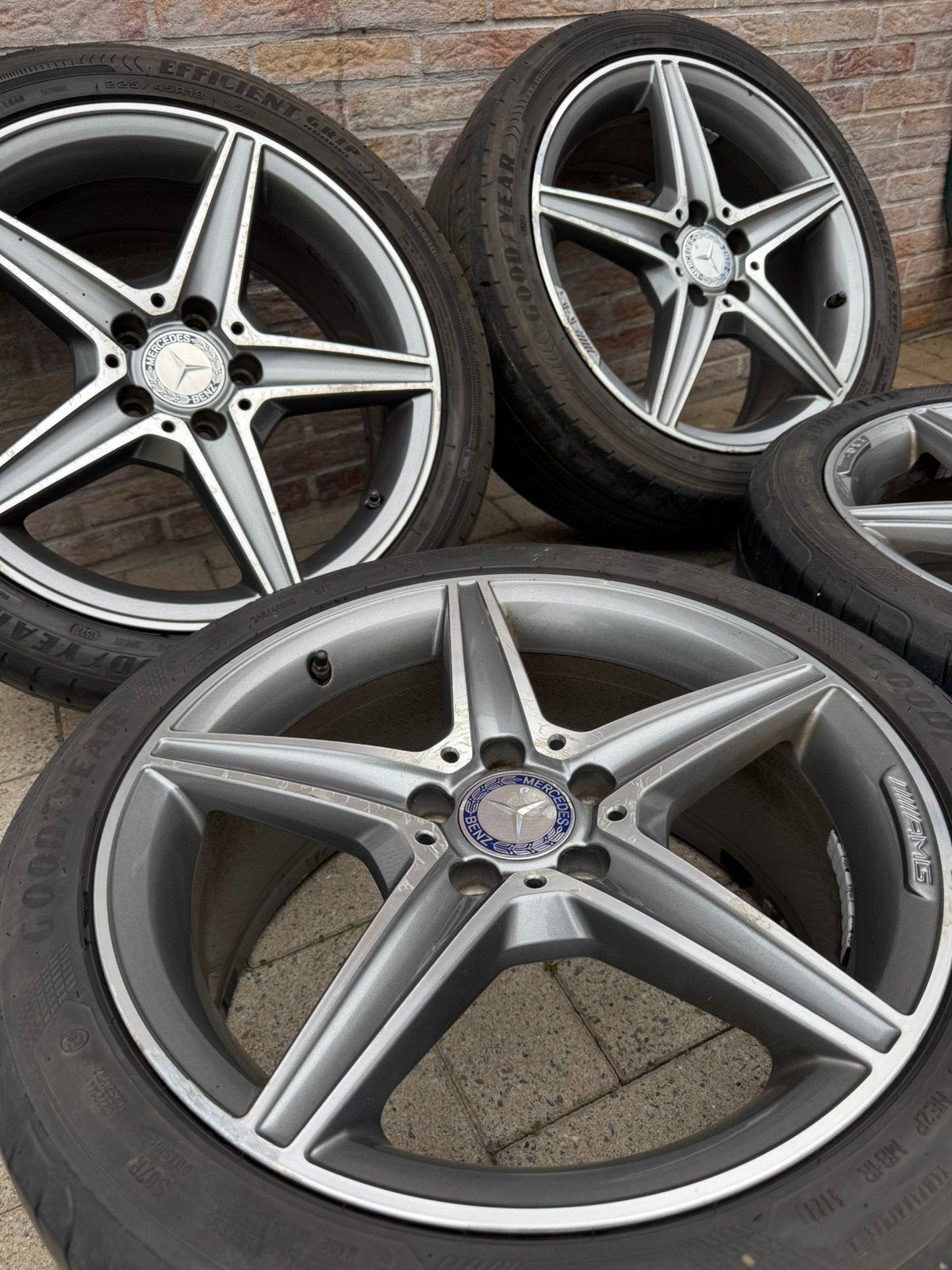 /AMG 18”Mercedes BREEDSET (2x 7,5/2x8,5)  2x 225/45/18 2x 2, Autos : Pièces & Accessoires, Enlèvement