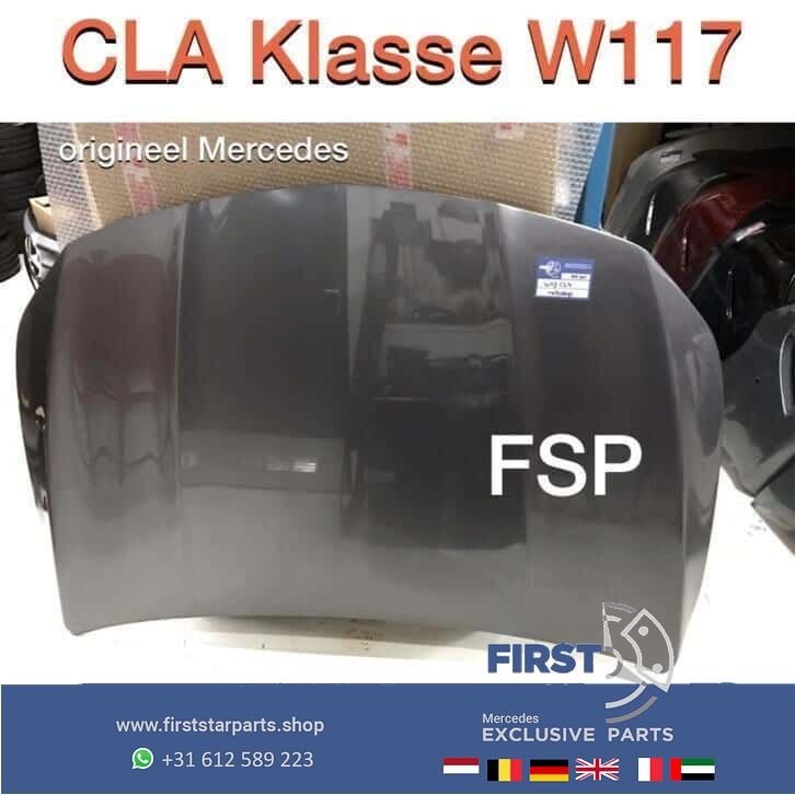 W117 CLA motorkap origineel Mercedes zwart wit grijs 2018, Gebruikt, -, Voor, Ophalen of Verzenden