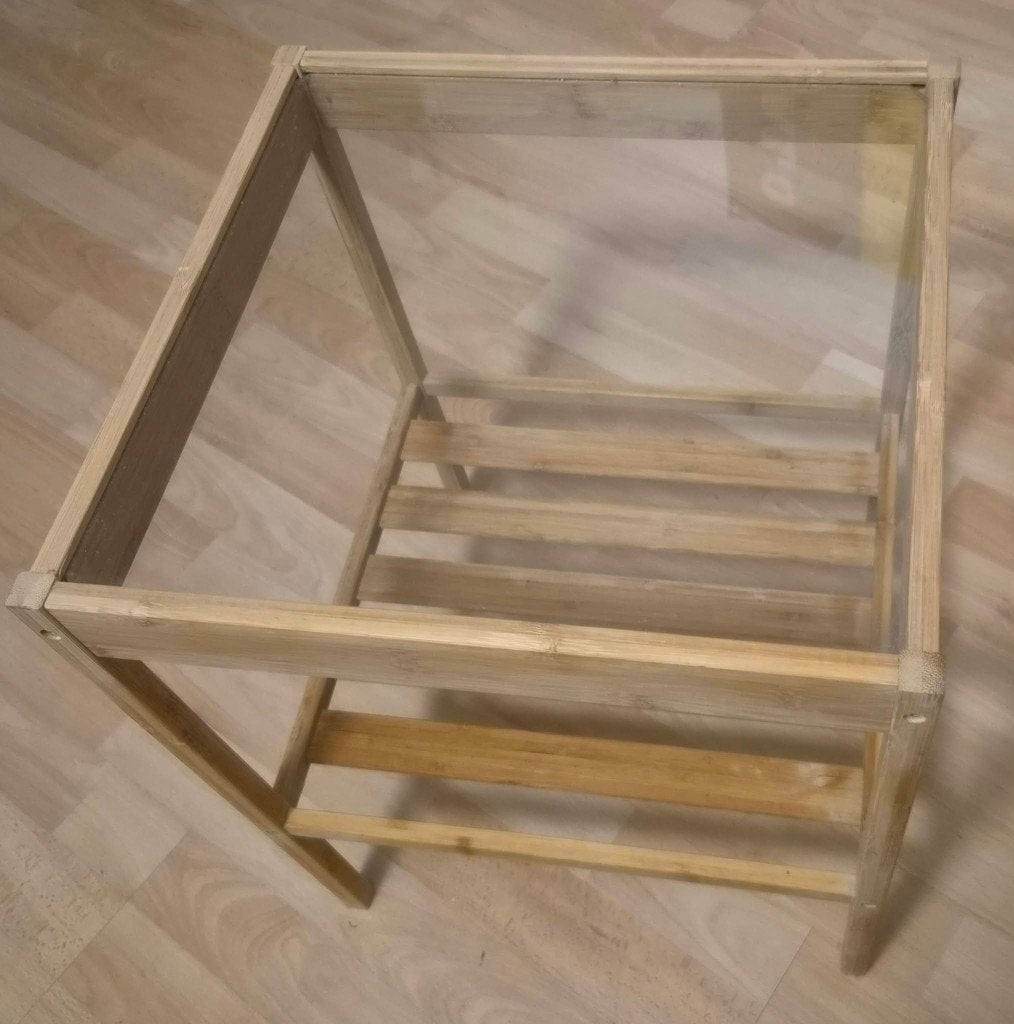 Lot de 2 tables de chevet IKEA Nesna, Enlèvement, Comme neuf, Verre