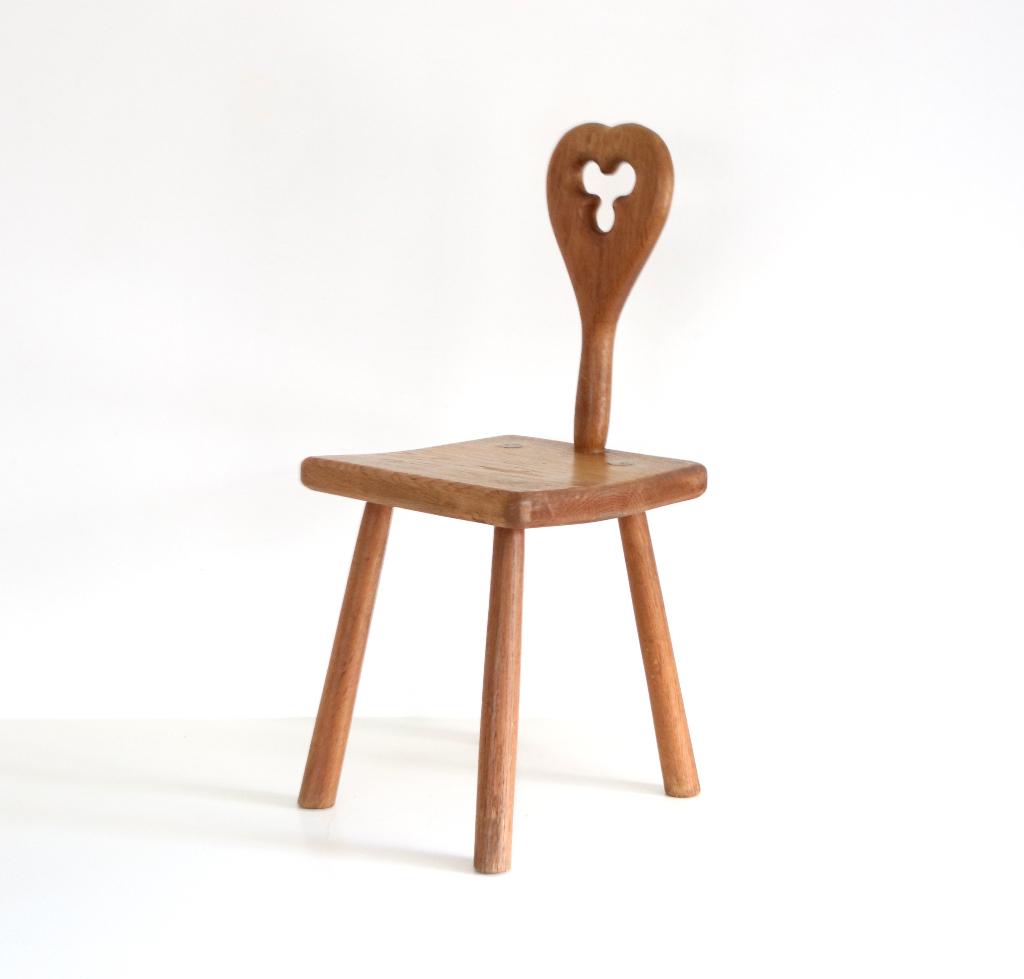 Petite chaise brutaliste, Belgique 1960 - Vintage stoeltje, Enlèvement