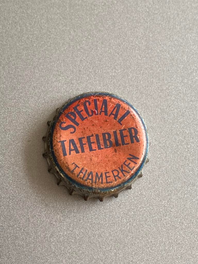 Oude capsule kroonkurk brouwerij 'T HAMERKEN te BRUGGE, Ophalen of Verzenden, Gebruikt