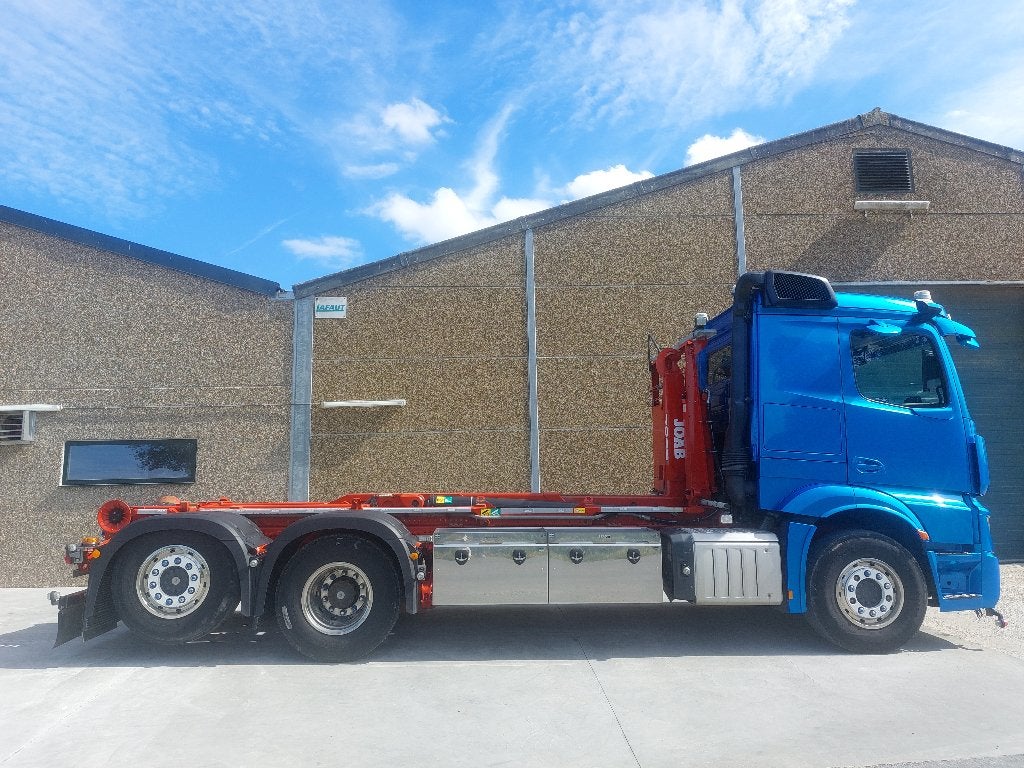 mercedes actros 6x2 containersysteem amplyroll, Automaat, Achterwielaandrijving, Blauw, Diesel