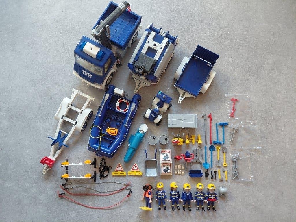 Playmobil City Action - Mega reddingset met boot THW, Comme neuf, Autres types, City action, Kit complet